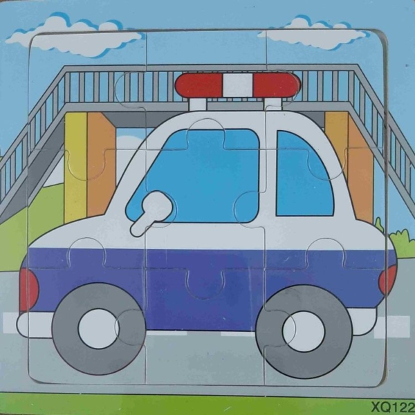 Mini Jigsaw Puzzle - Police Car