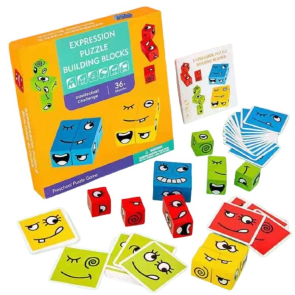 Expression Puzzle Building Blocks