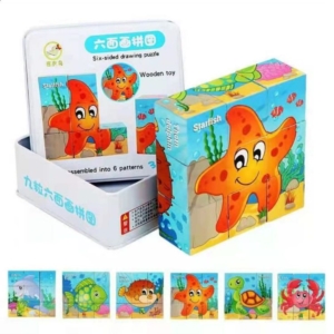 Six Sided Drawing Puzzle- Sea Animals